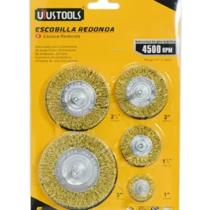 Juego de Escobillas Redondas Uyustools EBR501 5 Piezas