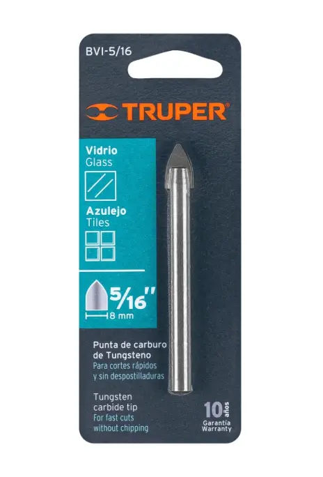 Broca para Vidrio y Azulejo Truper BVI-5/16 5/16"