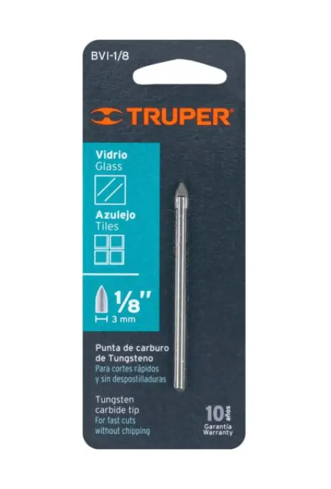 Broca para Vidrio y Azulejo Truper BVI-1/8 1/8"
