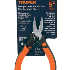 Mini Pinza para Electricista Truper PM-PE4 5 Pulgadas Comfort Grip Cód. 17371