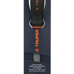 Lima Escofina Media Caña Bastarda con Mango Comfort Grip Truper 6" LES-6T Cód. 15319