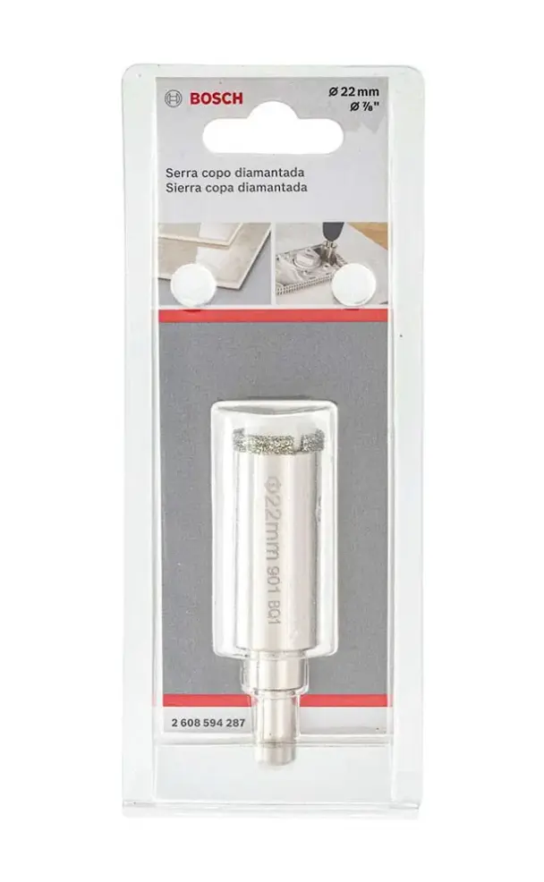 Sierra Copa Diamantada Bosch 7/8 Pulgadas 22 mm