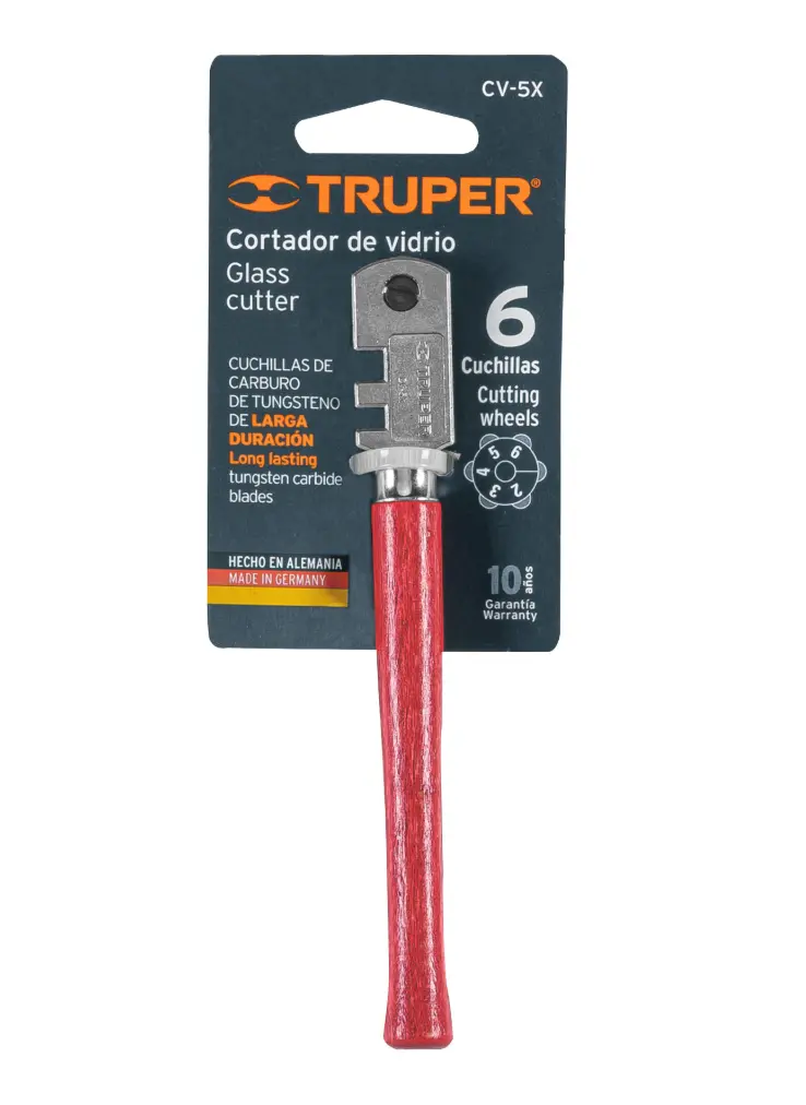 Cortador de Vidrio Truper CV-5X 5 Pulgadas con 6 Cuchillas Cód. 12954