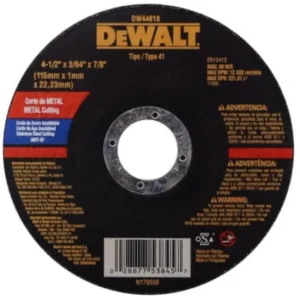 Disco de Corte para Metal e Inox DeWalt DW44618 4 1/2 Pulgadas x 1 mm