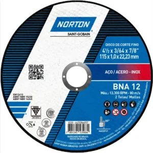 Disco de Corte Fino Norton BNA 12 4 1/2 x 3/64 x 7/8 Pulgadas
