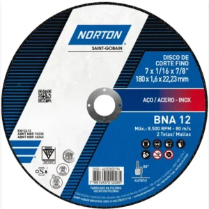 Disco de Corte Fino Norton BNA 12 7 x 1/16 x 7/8 Pulgadas