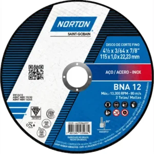 Disco de Corte Fino Norton BNA 12 4 1/2 x 3/64 x 7/8 Pulgadas