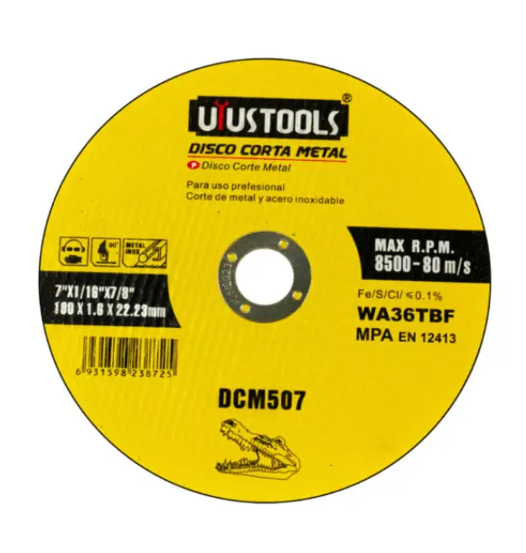 Disco de Corte para Metal Uyustools DCM507 7 x 1/16 x 7/8 Pulgadas