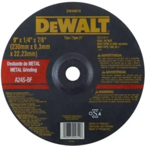Disco de Desbaste para Metal DeWalt DW44610 9 x 1/4 x 7/8 Pulgadas