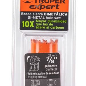 Broca Sierra Bimetálica Truper Expert 7/8 Pulgada 22 mm Cód. 18087