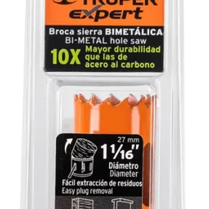 Broca Sierra Bimetálica Truper Expert 1 1/16 Pulgadas 27 mm Cód. 18089