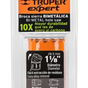 Broca Sierra Bimetálica Truper Expert 1 1/8 Pulgadas 28.5 mm Cód. 18090