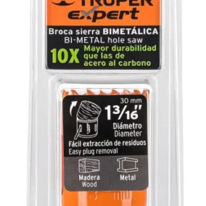 Broca Sierra Bimetálica Truper Expert 1 3/16 Pulgadas 30 mm Cód. 18091