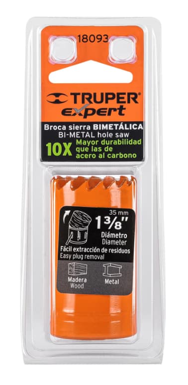 Broca Sierra Bimetálica Truper Expert 1 3/8 Pulgadas 35 mm Cód. 18093
