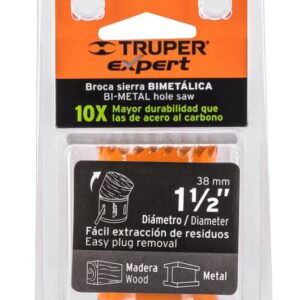 Broca Sierra Bimetálica Truper Expert 1 1/2 Pulgadas 38 mm Cód. 18094