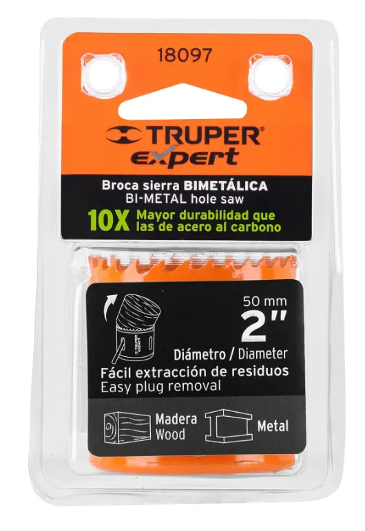 Broca Sierra Bimetálica Truper Expert 2 Pulgadas 50 mm Cód. 18097