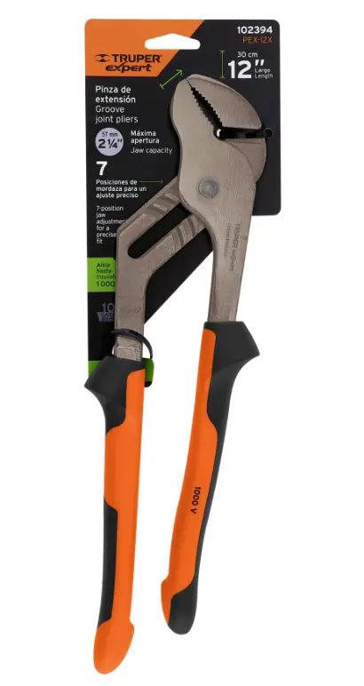 Pinza de Extensión Truper Expert PEX-12X 12 Pulgadas Comfort Grip Cód. 102394
