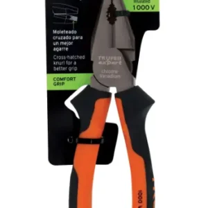Pinza para Electricista Truper Expert T201-8X 8 Pulgadas Alta Palanca Comfort Grip Cód. 17330