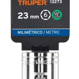 Dado Métrico Truper 23 mm x 1/2 Pulgada 6 Puntas D-1223-M Cód. 13273