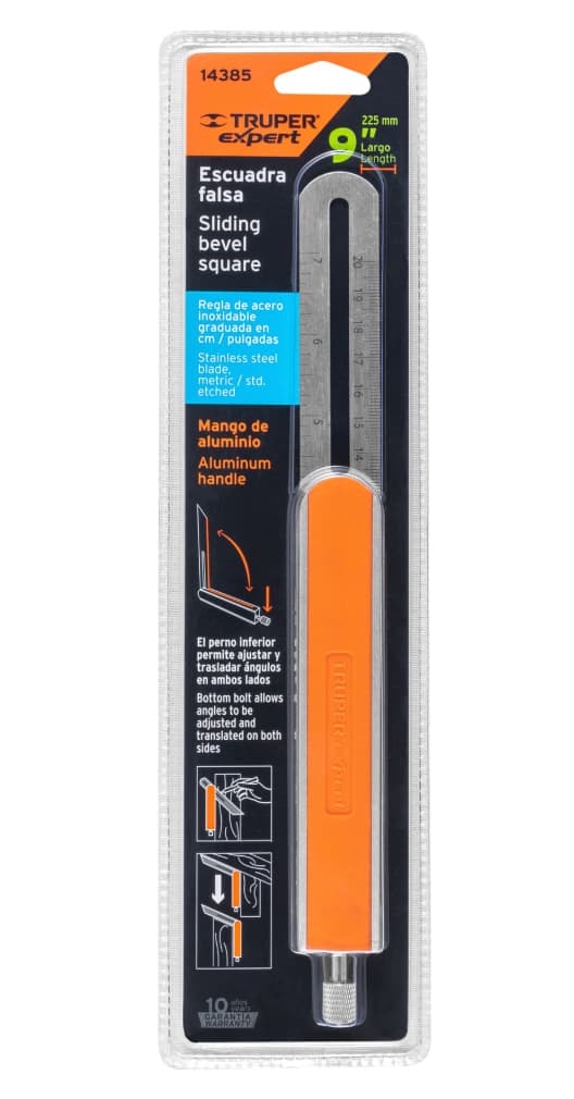 Escuadra Falsa Truper Expert 9 Pulgadas Acero Inoxidable EFT-9X Cód. 14385