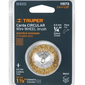 Carda Circular Truper 1 1/2 Pulgadas Alambre Fino para Taladro CA-1-1/2F Cód. 11573