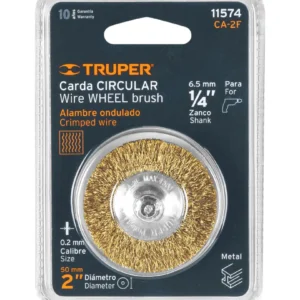 Carda Circular Truper 2 Pulgadas Alambre Fino para Taladro CA-2F Cód. 11574