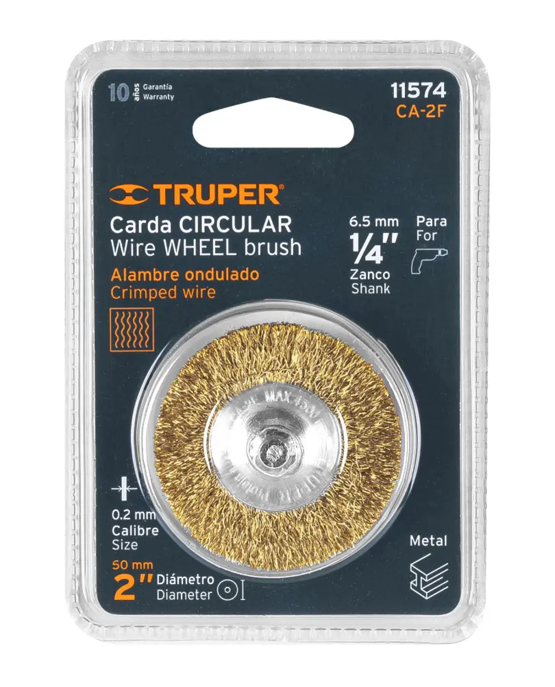 Carda Circular Truper 2 Pulgadas Alambre Fino para Taladro CA-2F Cód. 11574