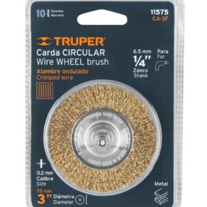 Carda Circular Truper 3 Pulgadas Alambre Fino para Taladro CA-3F Cód. 11575