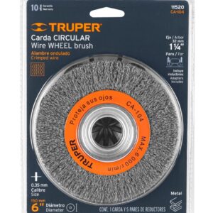 Carda de Alambre Ondulado Truper 6 x 3/4 Pulgadas para Esmeril CA-104 Cód. 11520