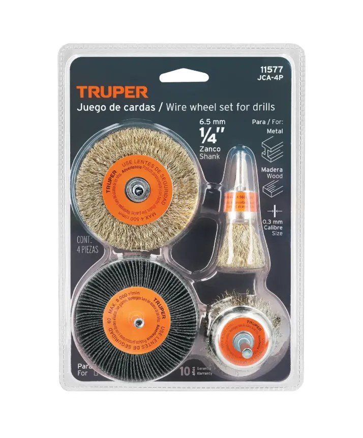 Juego de 4 Cardas para Taladro Truper JCA-4P Cód. 11577