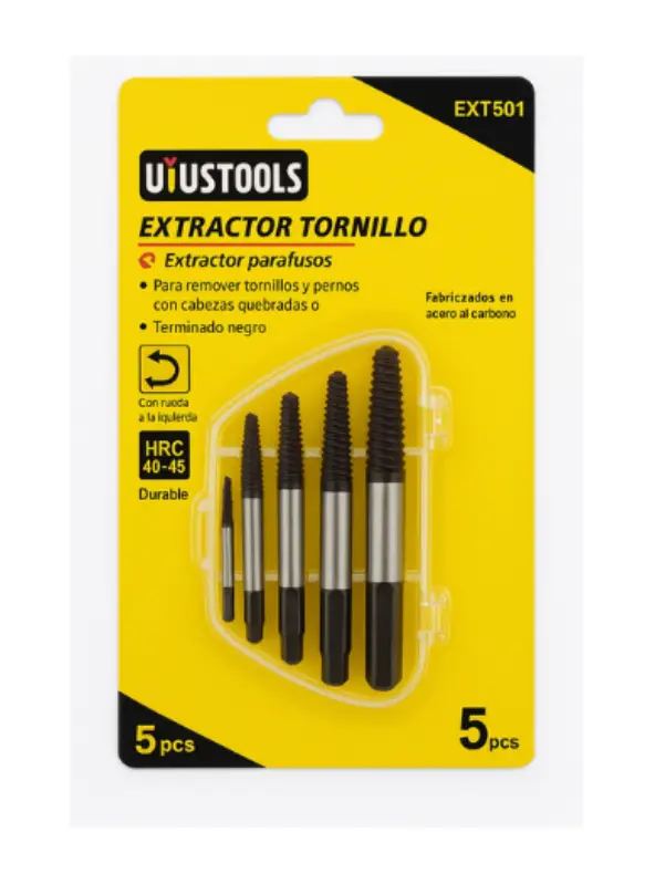 Extractor de Tornillos y Pernos Uyustools EXT501 5 Piezas