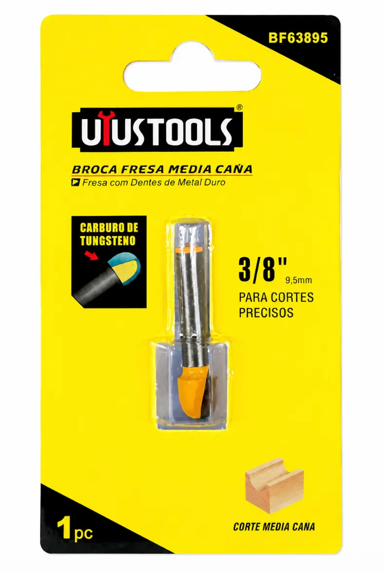 Broca Fresa Media Caña Uyustools 3/8 Pulgada BF63895