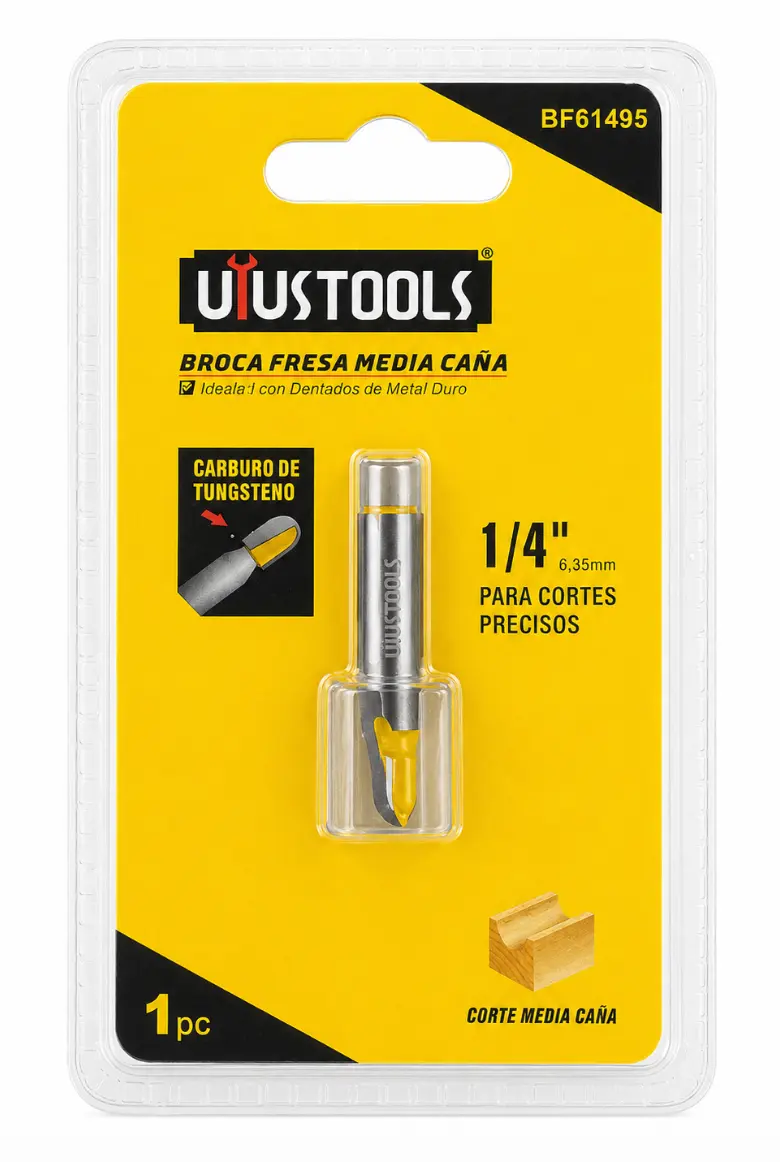 Broca Fresa Media Caña Uyustools 1/4 Pulgada BF61495