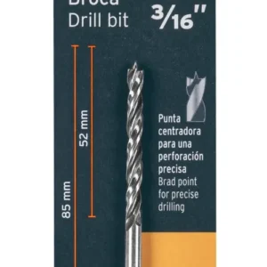 Broca para Madera con Punta Centradora Truper 3/16 Pulgada BM-3/16 Cód. 101629