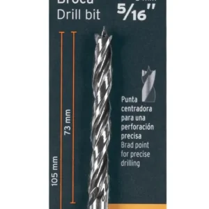 Broca para Madera con Punta Centradora Truper 5/16 Pulgada BM-5/16 Cód. 101693