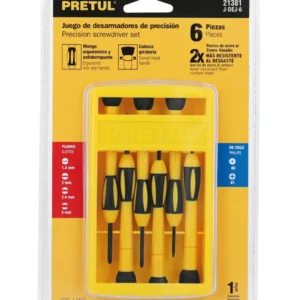 Juego de Desarmadores de Precisión Pretul 6 Piezas J-DEJ-6 Cód. 21381