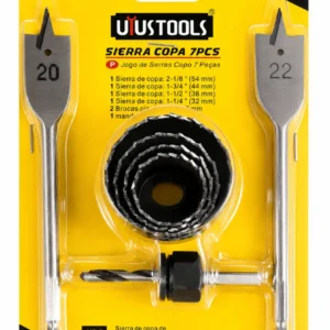 Juego de Sierras Copa Uyustools SEO007 7 Piezas para Madera