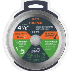 Disco de Diamante Rin Continuo Truper DID-145 4-1/2" x 1.6 mm 12977
