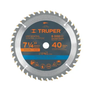 Disco Sierra para Madera 7-1/4" 40 Dientes Truper ST-740 18301