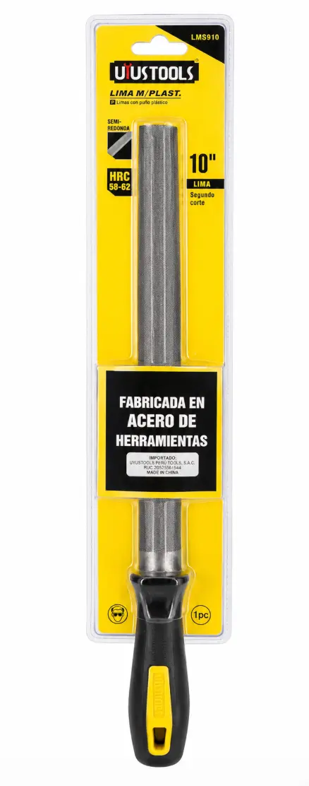 Lima Semirredonda Uyustools LMS910 10" con Mango Plástico