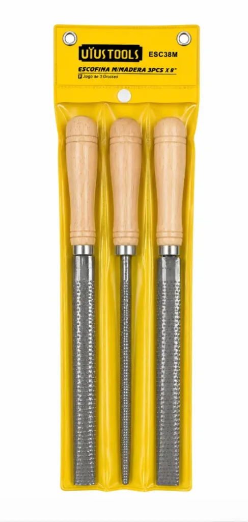Juego de Escofinas para Madera Uyustools ESC38M 8" 3 Piezas