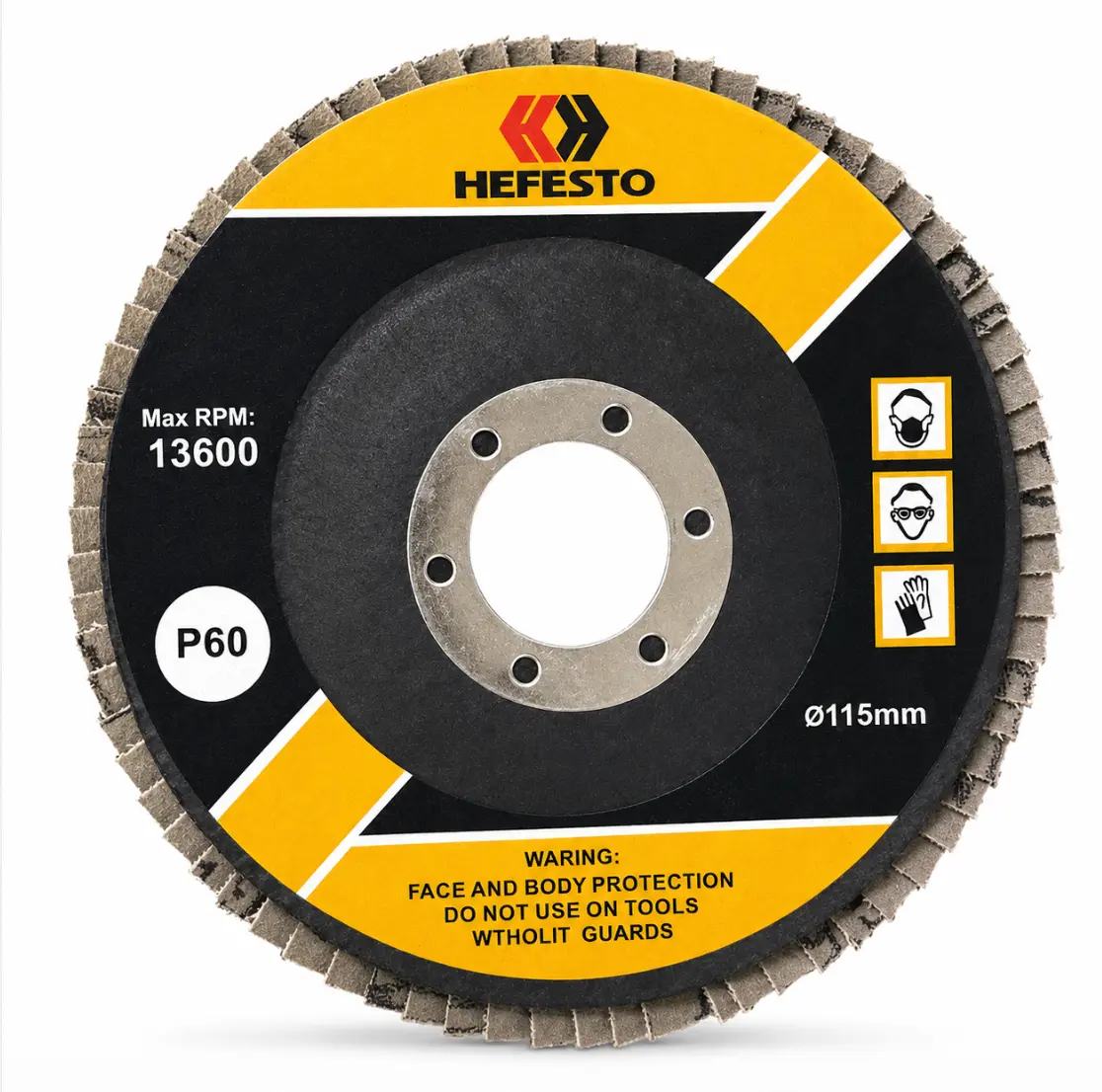 Disco Lija Flap Hefesto P60 115 mm