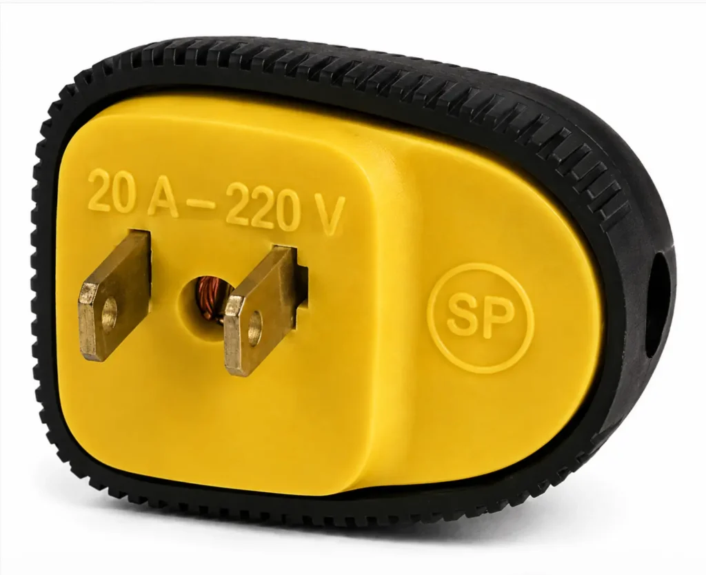 Enchufe 20A 2 Hilos 220V Salida Horizontal Star Electric A-084