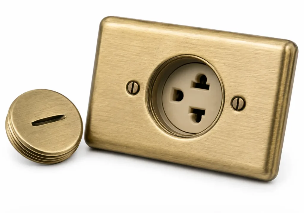 Tomacorriente para Piso 20A 220V Bronce Star Electric A-054