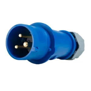 Enchufe Industrial 2P+T 16A 200-250V IP44 Azul