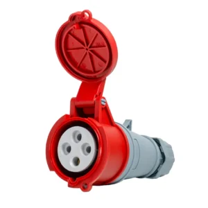 Tomacorriente Industrial 3P+T 16A 380-415V IP44 Rojo y Gris