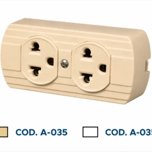 Tomacorriente de Sobreponer 2 Servicios 15A L/T Star Electric A-035