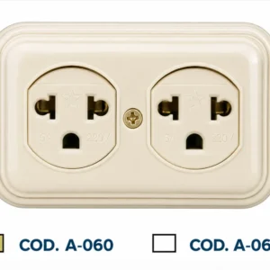 Tomacorriente de Sobreponer 2 Servicios 16A L/T Star Electric A-060