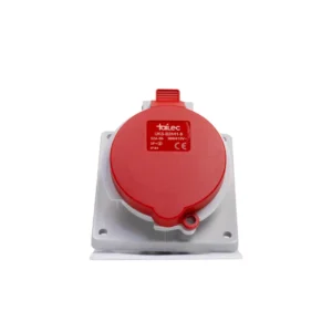 Tomacorriente Empotrable 3P+T 32A 380-415V IP44 Rojo