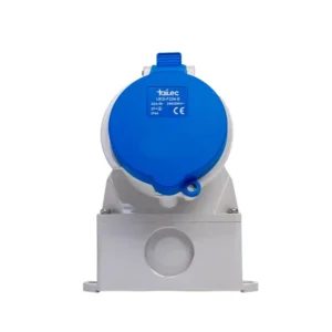 Tomacorriente Adosado 2P+T 32A 200-250V IP44 Azul